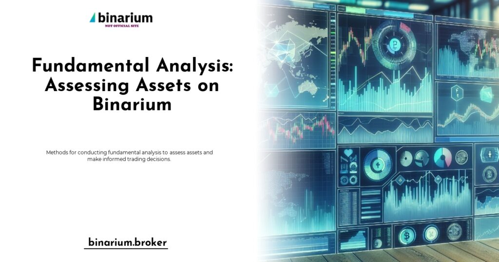 Chart illustrating fundamental analysis components applied to assets on Binarium.