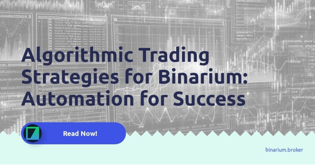 Illustration of algorithmic trading strategies on the Binarium platform, showcasing automation and efficiency.