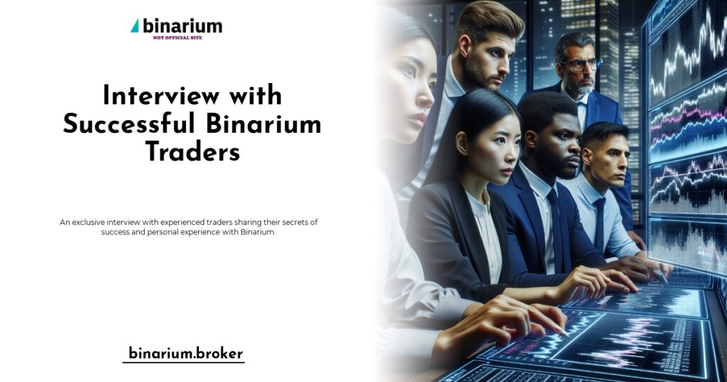 Successful Binarium traders sharing strategies and personal experiences in an exclusive interview.